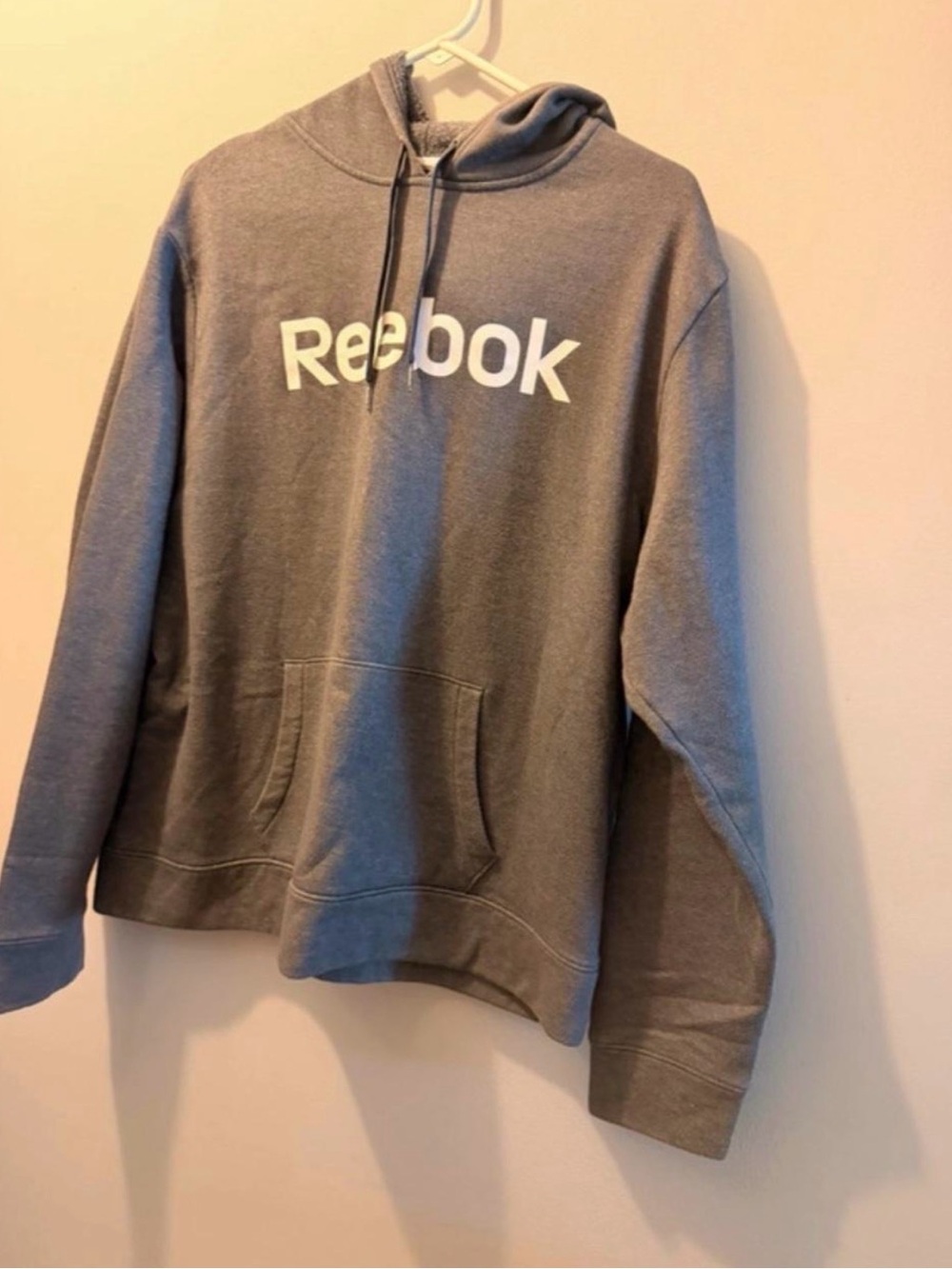 Reebok Gray Hoodie with White Logo